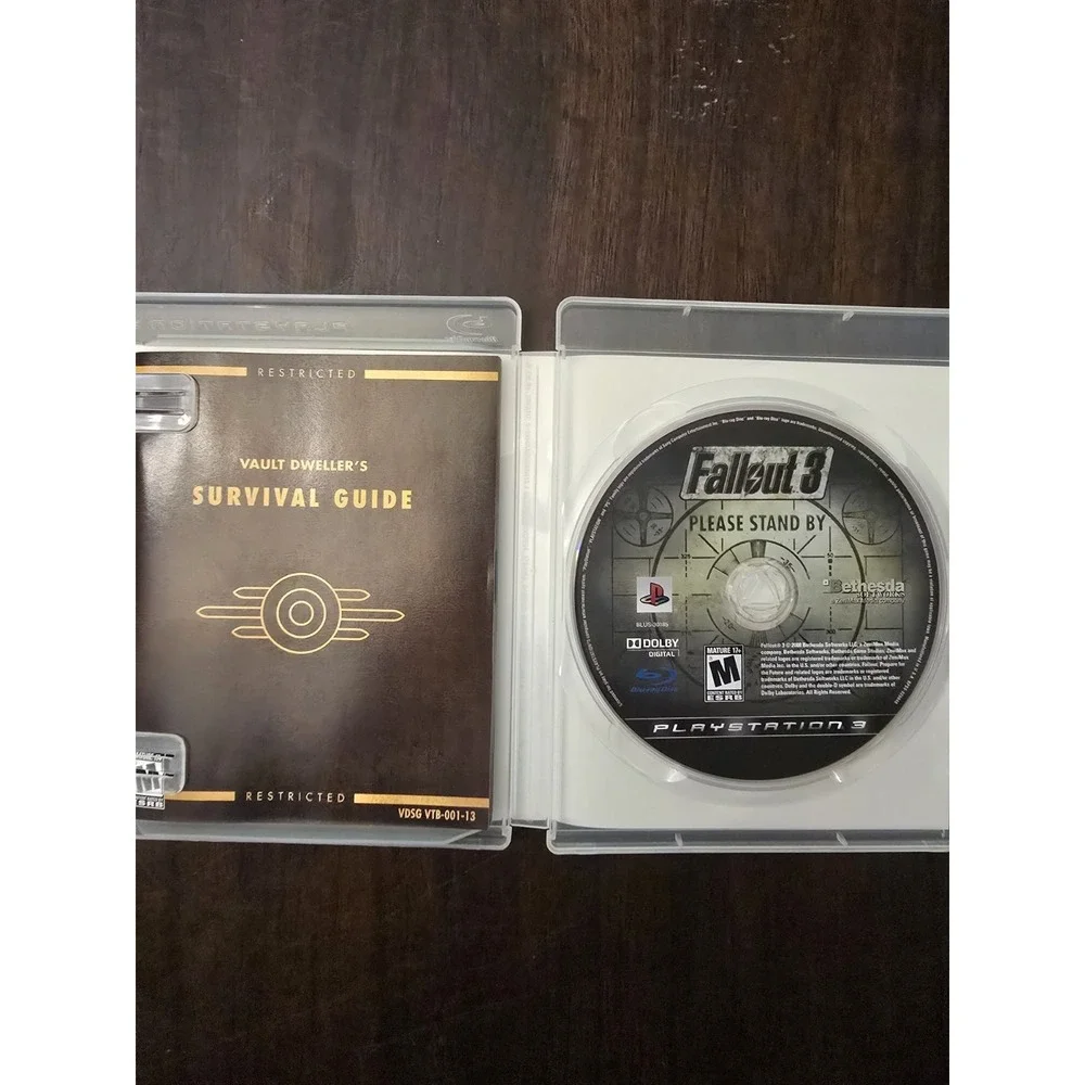 Fallout 3 Playstation 3 PS3 Video Game‎ Complete w/Manual CIB Tested And Works!
